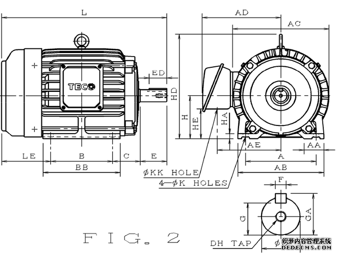 东元电机AEEF 3.7KW图纸